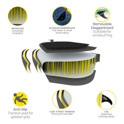 Bestway Prancha Paddle Surf Hidro-Force 274x76x12 cm Lazer 65349