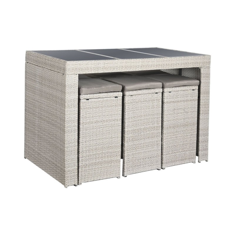 Tavolo con 6 sedie DKD Home Decor 143 x 80 x 100 cm Tavolo con 6 sedie DKD Home Decor 143 x 80 x 100 cm