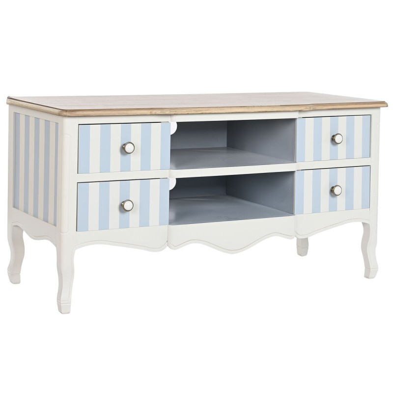 Móvel de TV DKD Home Decor Branco Azul celeste (120 x 48 x 60 cm) Móvel de TV DKD Home Decor Branco Azul celeste (120 x 48 x 60 cm)