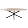 Mesa de Jantar DKD Home Decor Natural Preto Metal Madeira de mangueira 200 x 100 x 76 cm