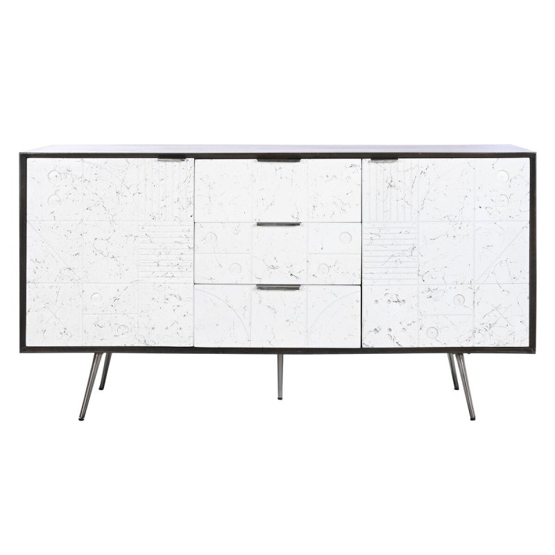 Aparador DKD Home Decor Branco Catanho escuro Madeira de mangueira 150 x 43 x 80 cm Aparador DKD Home Decor Branco Catanho escuro Madeira de mangueira 150 x 43 x 80 cm