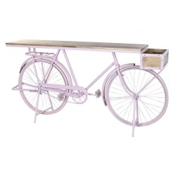 Hall de Entrada DKD Home Decor Rosa Claro 180 x 41 x 94 cm Bicicleta