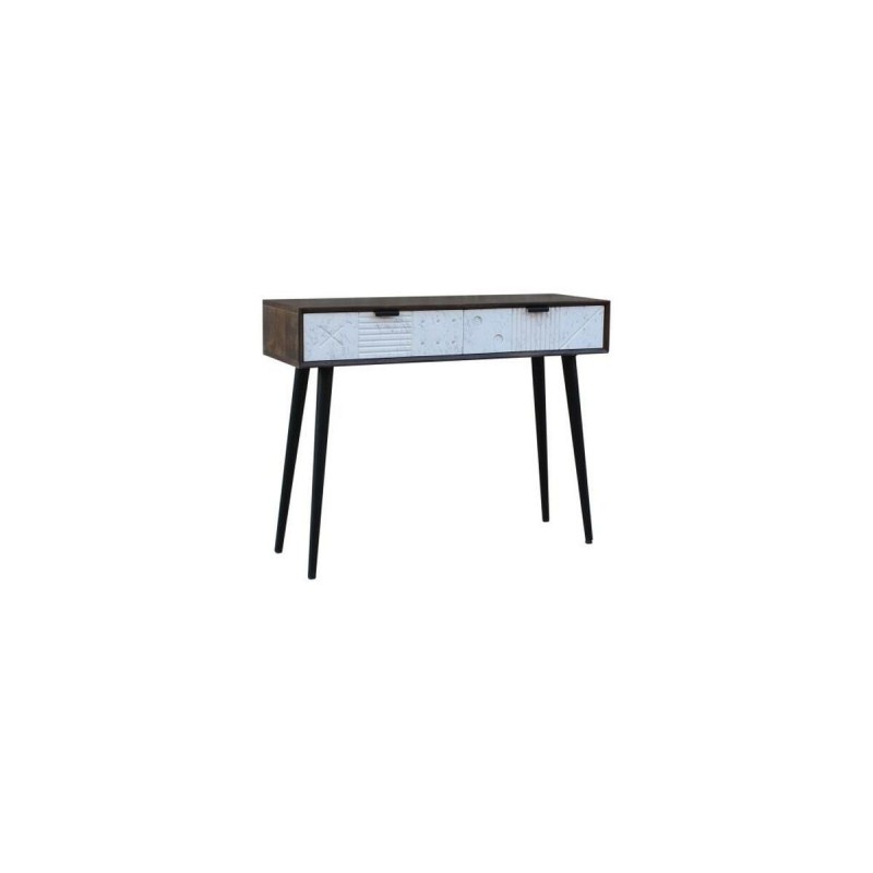 Hall de Entrada DKD Home Decor Branco Preto Wengue 105 x 35 x 77 cm Hall de Entrada DKD Home Decor Branco Preto Wengue 105 x 35 x 77 cm