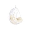 Poltrona de jardim suspensa DKD Home Decor 90 x 70 x 110 cm Metal Rotim sintético Branco