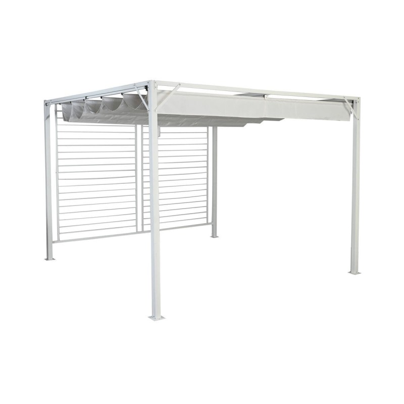 Pérgula DKD Home Decor Branco 296 x 296 x 225 cm Aço Pérgula DKD Home Decor Branco 296 x 296 x 225 cm Aço