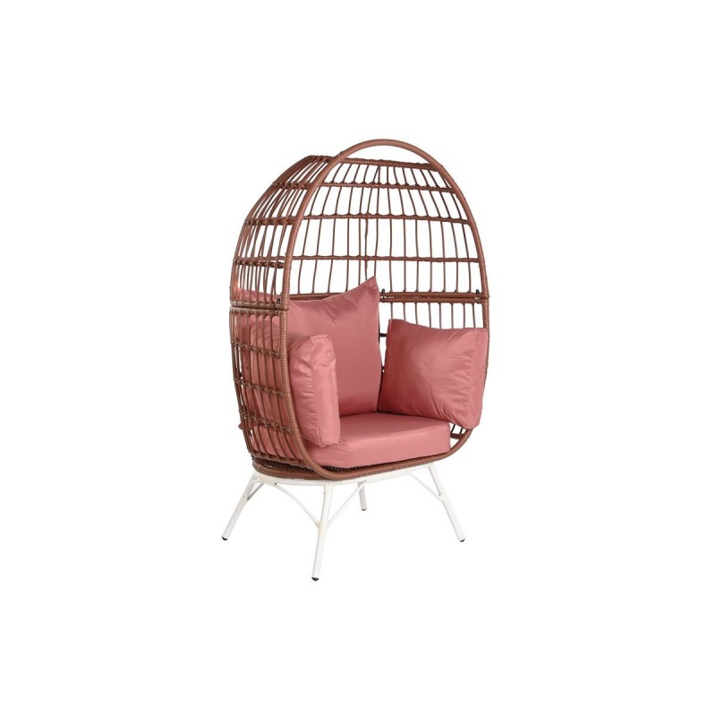 Poltrona de jardim DKD Home Decor 99 x 71 x 147 cm Metal Terracota Rotim sintético Branco Poltrona de jardim DKD Home Decor 99 x 71 x 147 cm Metal Terracota Rotim sintético Branco
