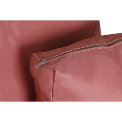Poltrona de jardim DKD Home Decor 99 x 71 x 147 cm Metal Terracota Rotim sintético Branco