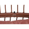 Poltrona de jardim DKD Home Decor 99 x 71 x 147 cm Metal Terracota Rotim sintético Branco