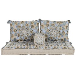 Poltrona de jardim DKD Home Decor Azul Bege 155 x 76 x 65 cm 150 x 76 x 20 cm