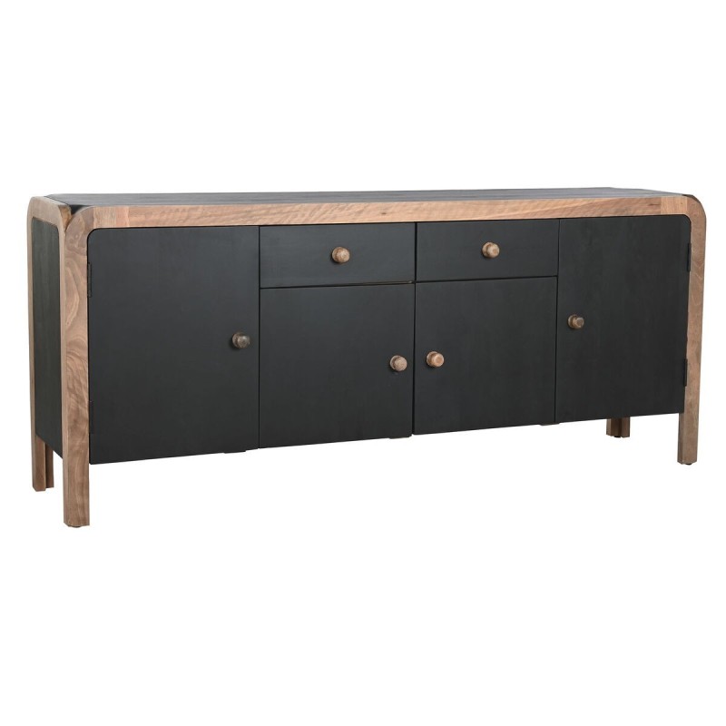 Aparador DKD Home Decor Preto Natural Madeira 177 x 38 x 75 cm Aparador DKD Home Decor Preto Natural Madeira 177 x 38 x 75 cm