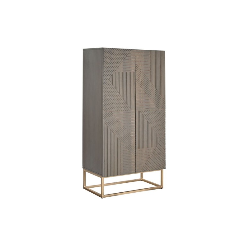 Armário DKD Home Decor 70 x 38 x 140 cm Dourado Madeira Cinzento escuro Armário DKD Home Decor 70 x 38 x 140 cm Dourado Madeira Cinzento escuro
