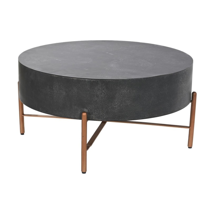 Mesa de Centro DKD Home Decor Metal Alumínio 90 x 90 x 45 cm Madeira de mangueira Mesa de Centro DKD Home Decor Metal Alumínio 90 x 90 x 45 cm Madeira de mangueira