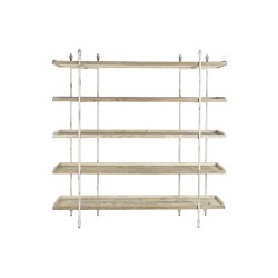 Estantes DKD Home Decor Branco Natural Metal Abeto Madeira de abeto 40 % Metal 190 x 40 x 200 cm