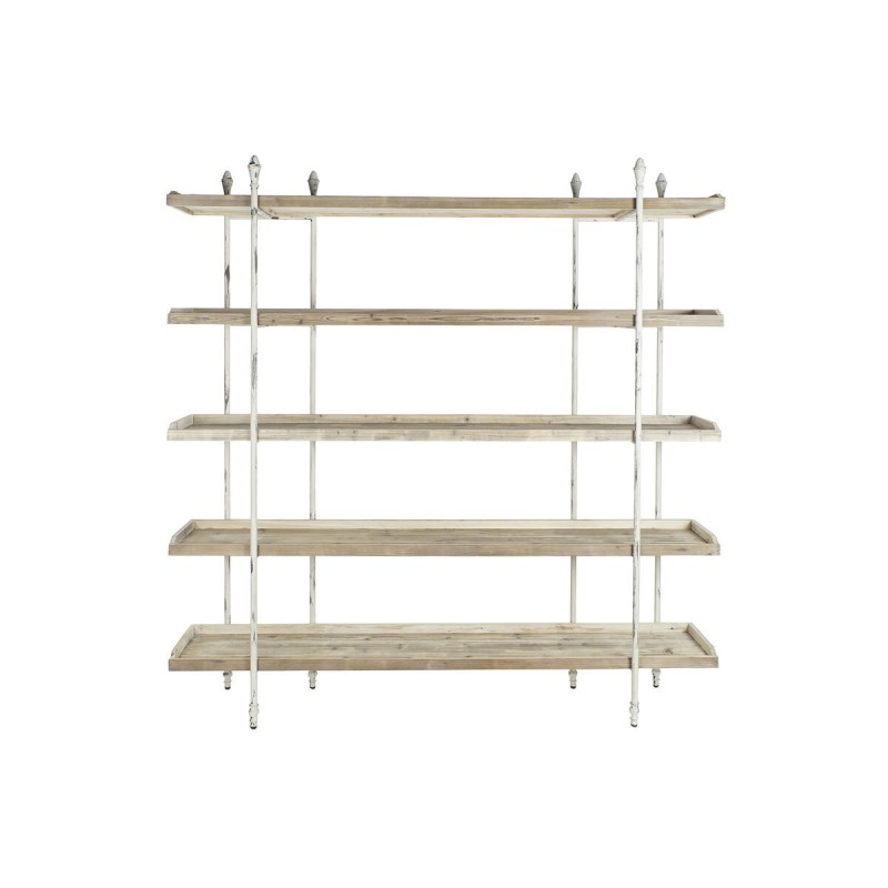 Estantes DKD Home Decor Branco Natural Metal Abeto Madeira de abeto 40 % Metal 190 x 40 x 200 cm Estantes DKD Home Decor Branco Natural Metal Abeto Madeira de abeto 40 % Metal 190 x 40 x 200 cm