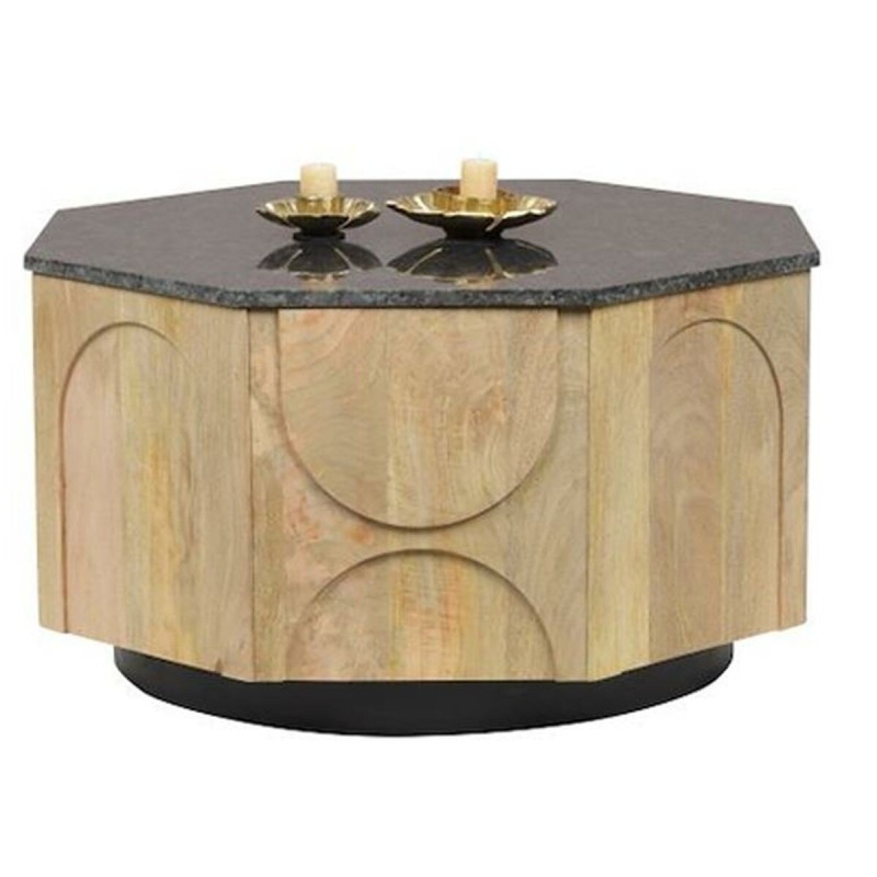 Mesa de Centro DKD Home Decor Mármore Madeira de mangueira 80 x 80 x 45 cm Mesa de Centro DKD Home Decor Mármore Madeira de mangueira 80 x 80 x 45 cm