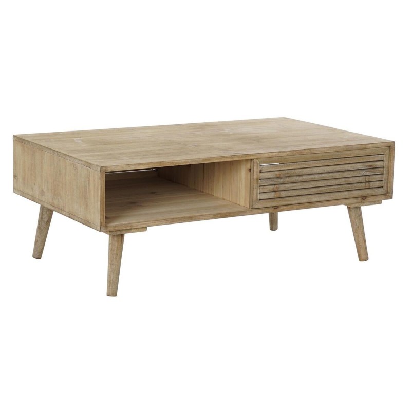 Mesa DKD Home Decor 99 x 59 x 38 cm Abeto Natural Alumínio Mesa DKD Home Decor 99 x 59 x 38 cm Abeto Natural Alumínio