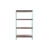 Scaffale DKD Home Decor Marrone scuro Cristallo Legno di noce Legno MDF 80 x 40 x 150 cm (1)