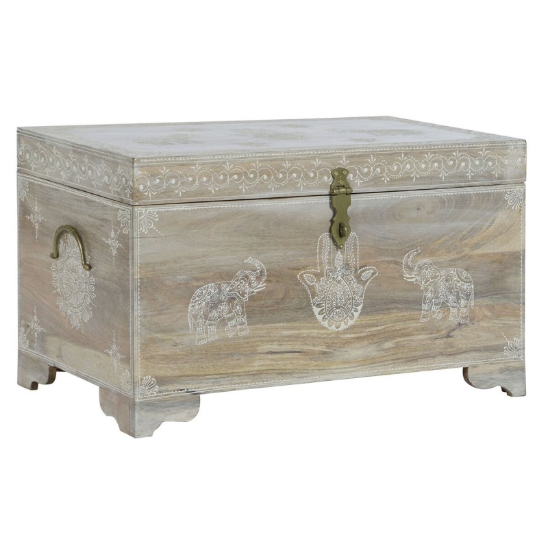 Baú DKD Home Decor Madeira de mangueira Madeira MDF 78 x 43 x 45 cm Baú DKD Home Decor Madeira de mangueira Madeira MDF 78 x 43 x 45 cm