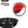 Churrasco Portátil Aktive Metal Esmaltado Ø 36 cm 36 x 44 x 36 cm (4 Unidades) Vermelho
