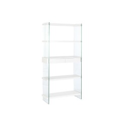 Estantes DKD Home Decor Branco Transparente Cristal Madeira MDF 90 x 35 x 180 cm (1)