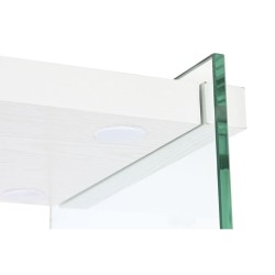 Estantes DKD Home Decor Branco Transparente Cristal Madeira MDF 90 x 35 x 180 cm (1)