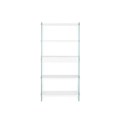 Estantes DKD Home Decor Branco Transparente Cristal Madeira MDF 90 x 35 x 180 cm (1)