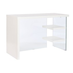 Secretária DKD Home Decor Branco Transparente Cristal Madeira MDF 120 x 50 x 76 cm