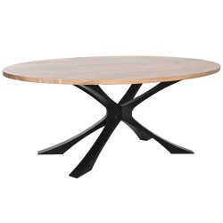 Mesa de Jantar DKD Home Decor Metal Acácia 200 x 110 x 76 cm