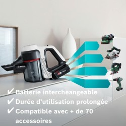 Aspirador Escova BOSCH BBS711W Branco Preto