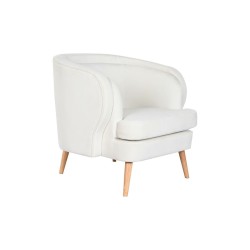 Poltrona DKD Home Decor Branco Natural Madeira 91 x 80 x 78 cm