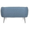 Sofá DKD Home Decor Azul Preto Espuma Madeira Metal Veludo Scandi 129 x 75 x 73 cm