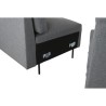Sofá Chaise Longue DKD Home Decor Cinzento Metal Moderno 276 x 152,5 x 84 cm
