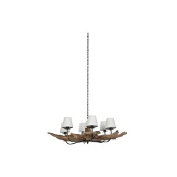 Candeeiro de teto Home ESPRIT Ferro Teca 130 X 130 X 35 cm
