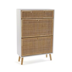 Sapateira Versa Vega Rotim Madeira de paulónia 25,5 x 106 x 70 cm