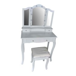 Toucador Versa Branco Madeira MDF 40 x 139 x 80 cm