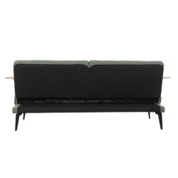 Sofá-cama DKD Home Decor 203 x 87 x 81 cm Preto Metal Castanho Verde