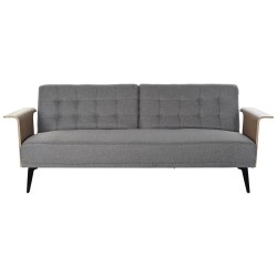 Sofá-cama DKD Home Decor Castanho Cinzento Metal Urbana 203 x 87 x 81 cm