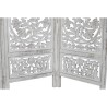 Biombo DKD Home Decor Branco Madeira de mangueira Madeira MDF 150 x 2 x 180 cm