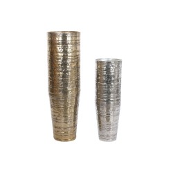 Vaso DKD Home Decor Dourado Prateado Alumínio Moderno 31 x 31 x 106 cm