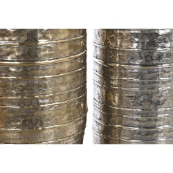 Jarrón DKD Home Decor Dorado Plateado Aluminio Moderno 31 x 31 x 106 cm