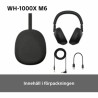 Auriculares Bluetooth Sony WH1000XM6S.CE7 Preto Cinzento