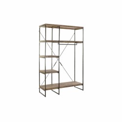 Roupeiro DKD Home Decor Castanho Preto Metal Madeira de mangueira 130 x 47 x 205 cm