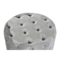 Repousa pés DKD Home Decor Cinzento Veludo Madeira MDF (80 x 80 x 43 cm) (58 x 58 x 37 cm) (2 pcs)