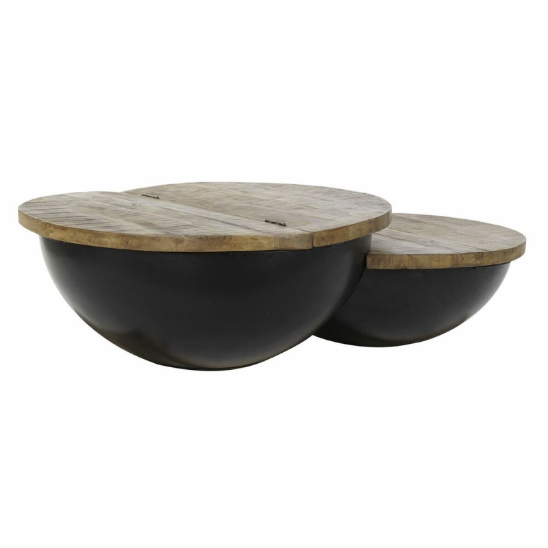 Mesa de Centro DKD Home Decor Madeira Metal 114 x 76 x 33 cm Mesa de Centro DKD Home Decor Madeira Metal 114 x 76 x 33 cm