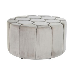 Repousa pés DKD Home Decor Bege Poliéster Madeira MDF (86 x 86 x 48 cm)