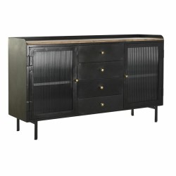 Anrichte DKD Home Decor   Schwarz Gold natürlich Metall Mango-Holz 145 x 40 x 85 cm