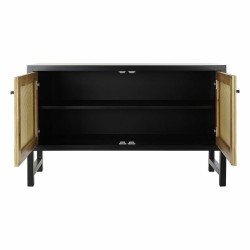 Anrichte DKD Home Decor   Schwarz natürlich Rattan Tanne 120 x 38 x 76 cm