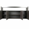 Sideboard DKD Home Decor   Grey Aluminium Crystal Oak Tempered Glass 165 x 39 x 76 cm