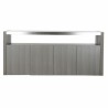 Sideboard DKD Home Decor   Grey Aluminium Crystal Oak Tempered Glass 165 x 39 x 76 cm