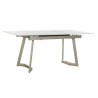 Dining Table DKD Home Decor Crystal Golden Metal White (140 x 80 x 76 cm)